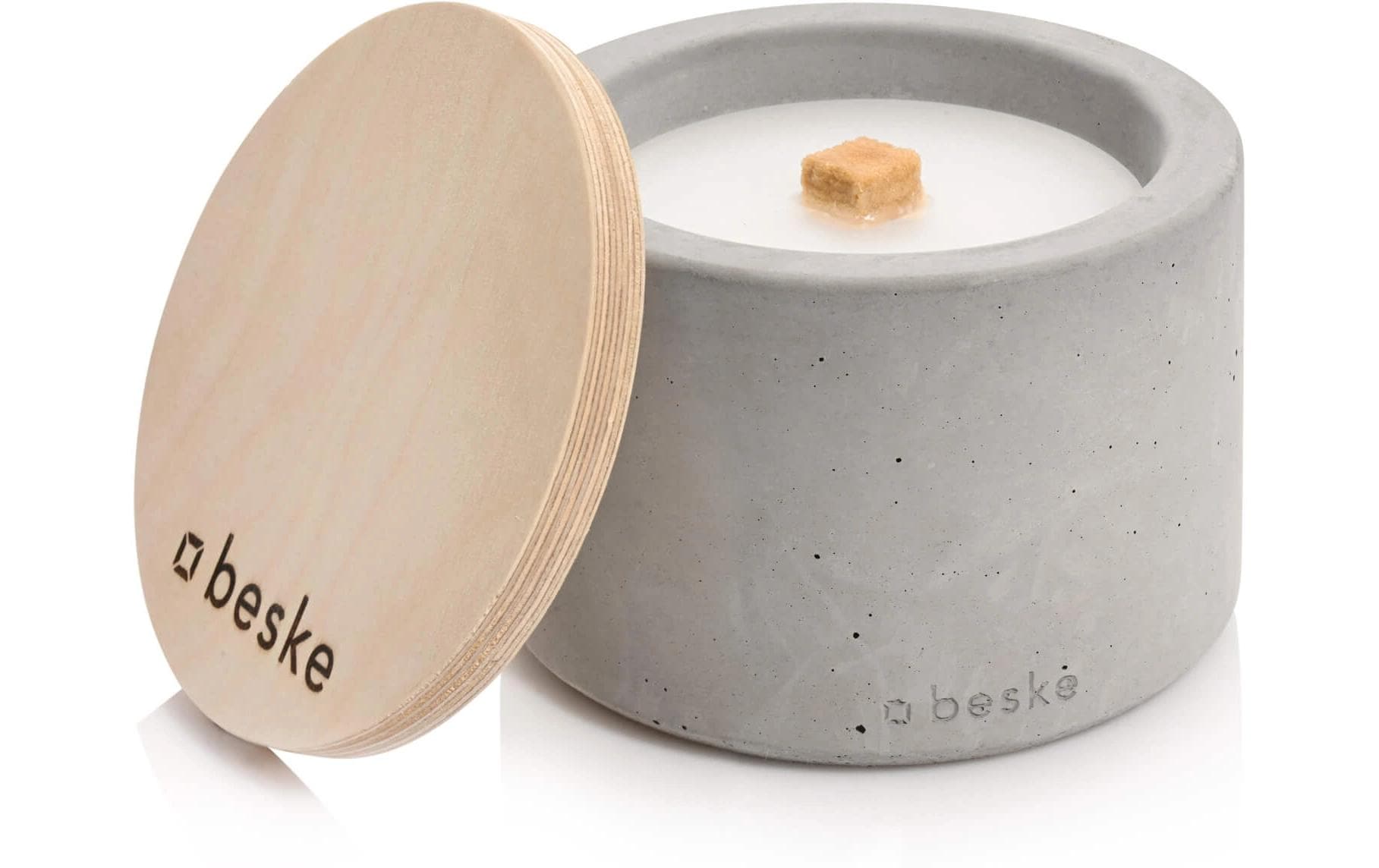 Betonfeuer Solo Kerze Ambiente aus Beton für den Außenbereich 14 cm Grills & Feuerstellen Beske