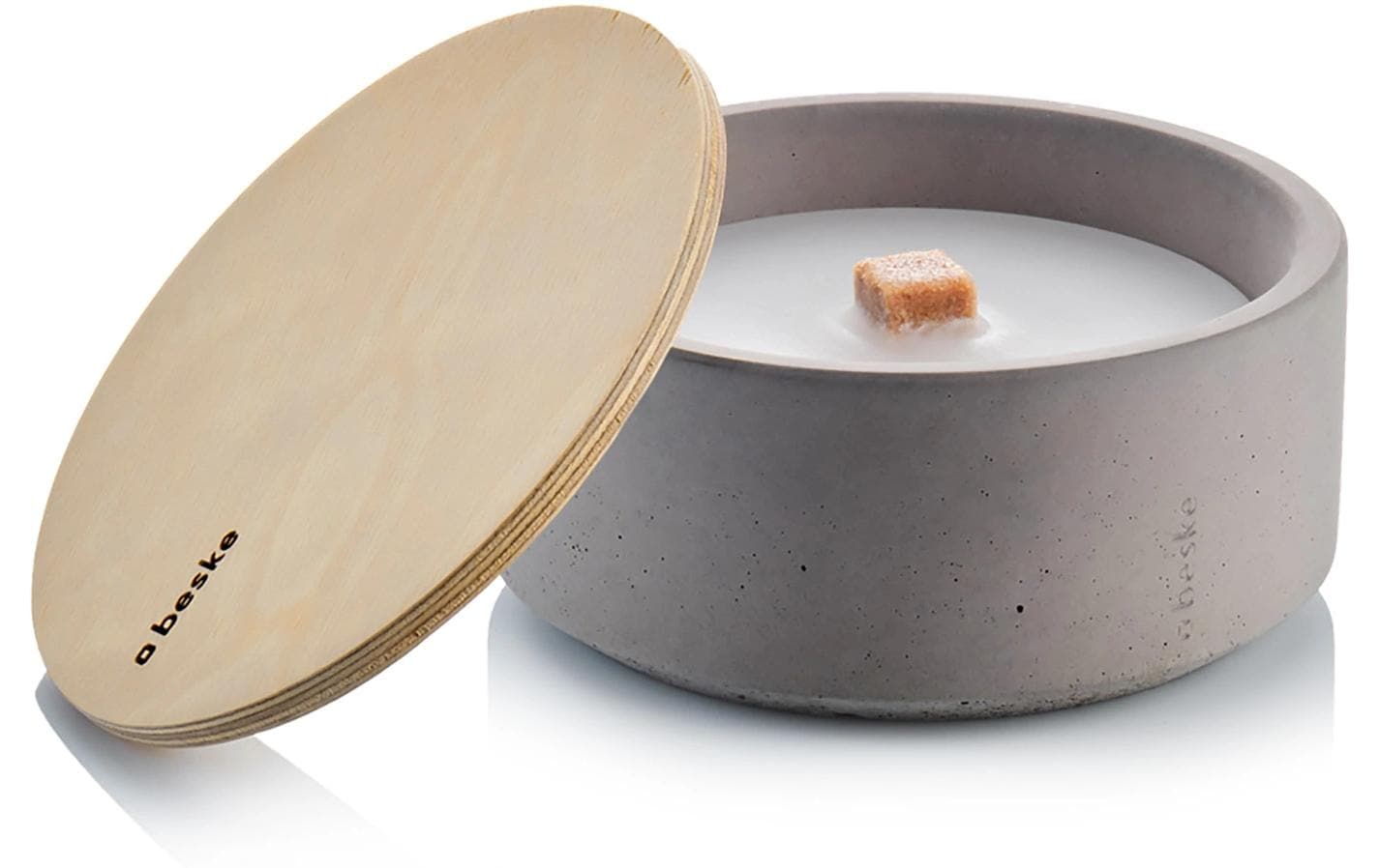 Beske Betonfeuer Ambiente Beton Ø14 cm aus Beton Grills & Feuerstellen Beske