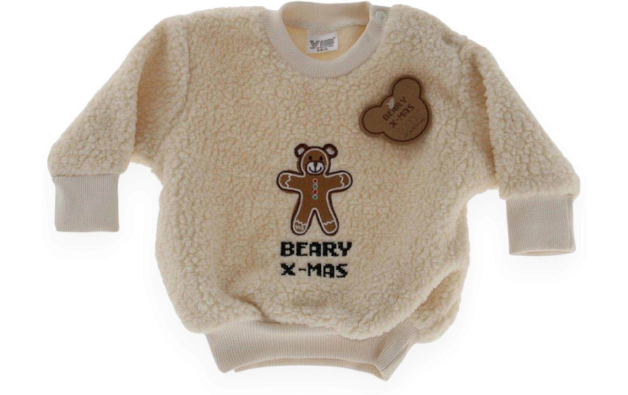 Very Important Baby Pullover Teddy BEARY X-MAS Beige