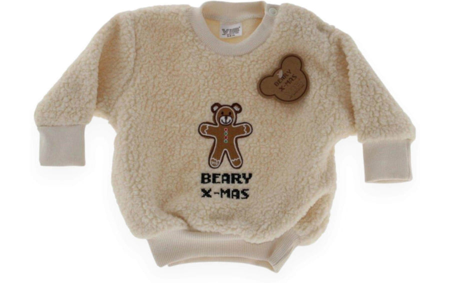 Very Important Baby Pullover Teddy BEARY X-MAS Beige