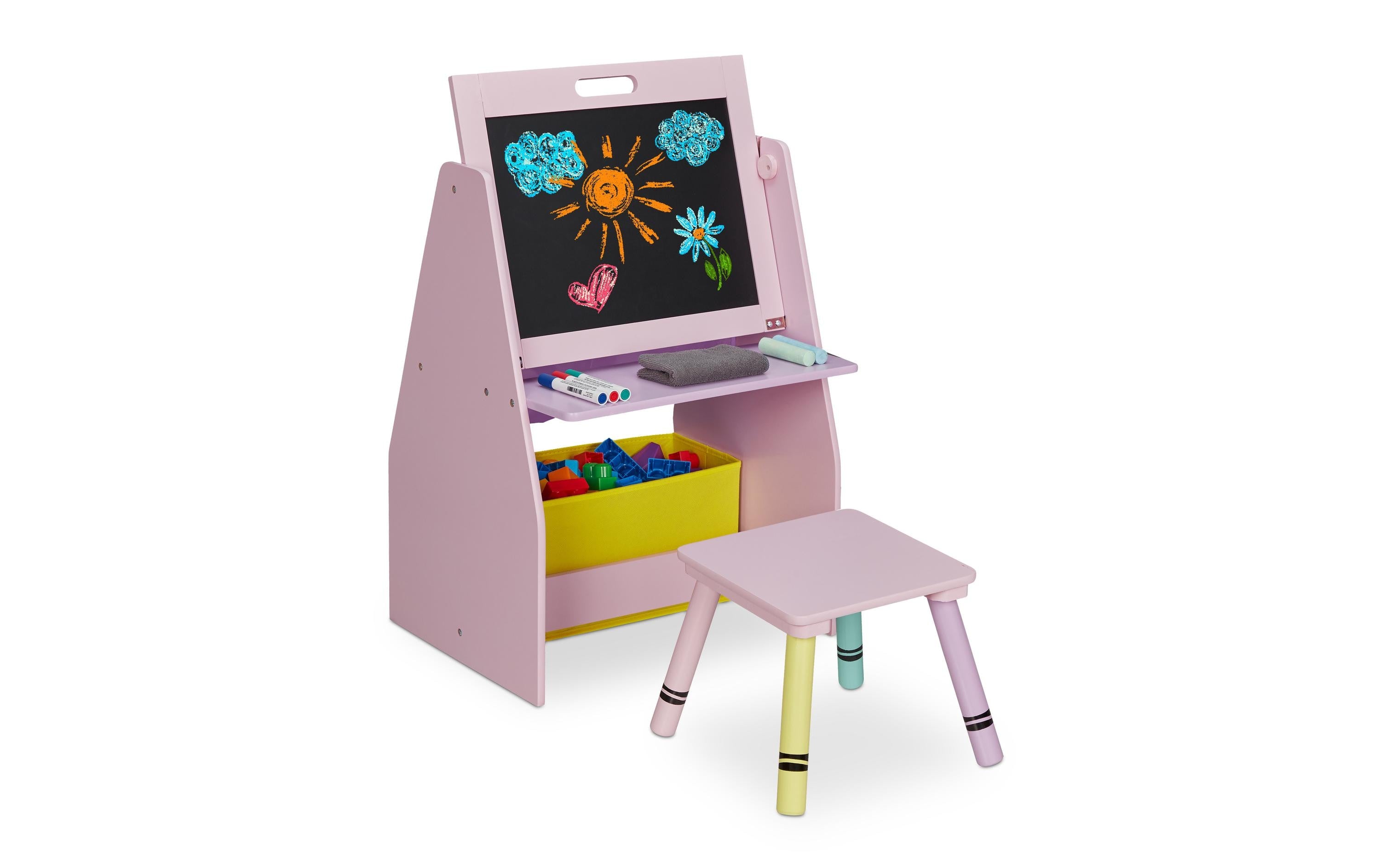 relaxdays Kinderregal mit Tafel