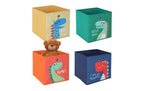 relaxdays Spielzeugbox Tiere 4 Stück