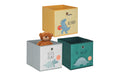 relaxdays Spielzeugbox Dino 3 Stück