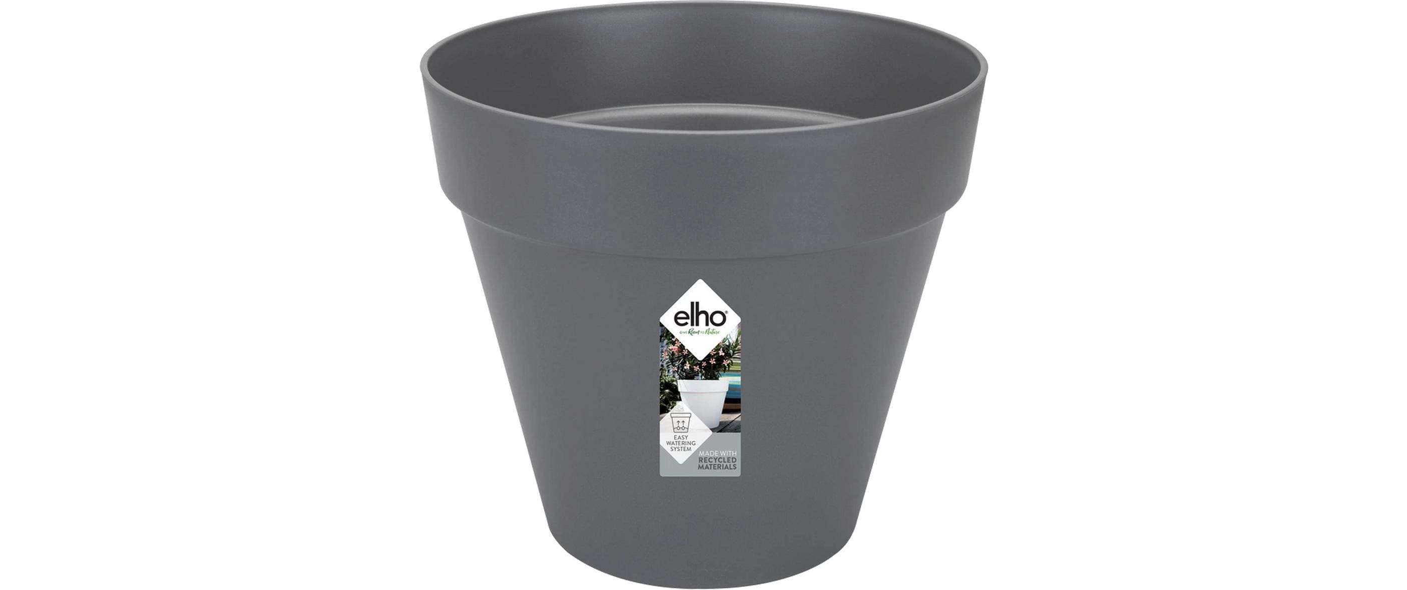 Elho Pflanzentopf Loft Urban aus recyceltem Kunststoff, Schwarz, 30 cm Garten & Outdoor > Pflanzen > Pflanzengefäße Elho