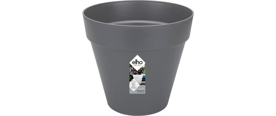 Elho Pflanzentopf Loft Urban aus recyceltem Kunststoff, Schwarz, 30 cm Garten & Outdoor > Pflanzen > Pflanzengefäße Elho
