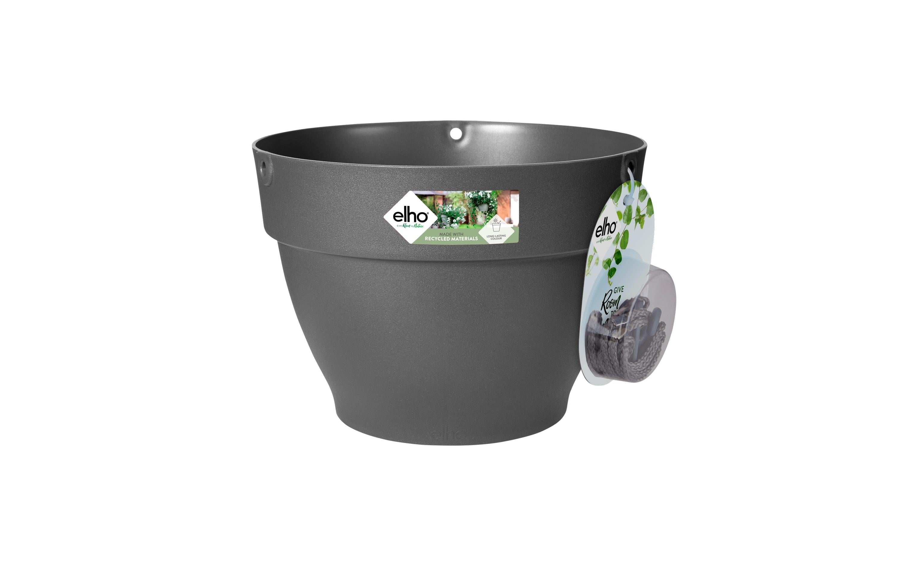 Vibia Hängeampel 26 cm Schwarz Kunststoff für Pflanzen Garten & Outdoor > Pflanzen > Pflanzengefäße Elho