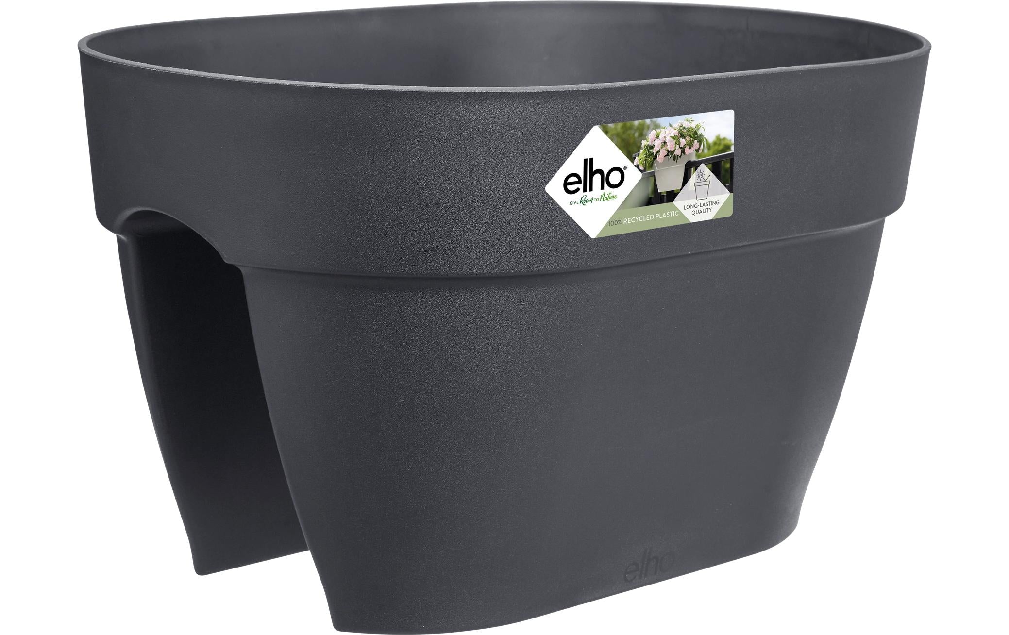 Elho Blumenbrücke Schwarz aus recycelbarem Kunststoff 40 cm Garten & Outdoor > Pflanzen > Pflanzengefäße Elho