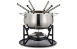 Oak & Steel Schokoladenfondue-Set 11 Teile, Silber