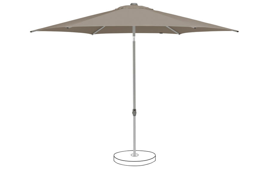 Pop Up Sonnenschirm Helltaupe 250 mm Durchmesser Outdoor Garteneinrichtung Suncomfort by Glatz
