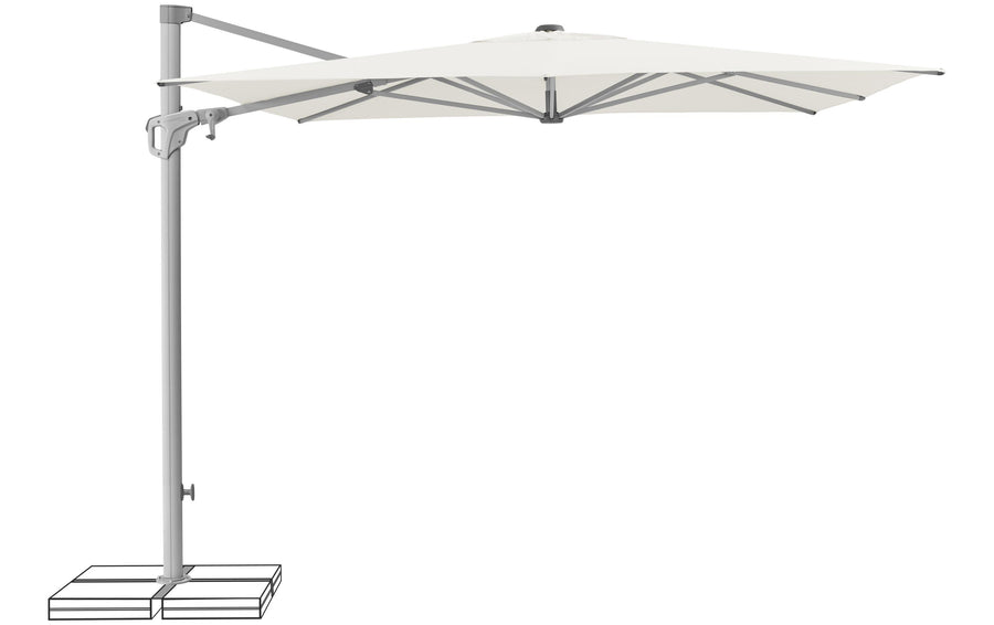 Familyflex Sonnenschirm Sandweiss Outdoor 250x250mm Garteneinrichtung Suncomfort by Glatz