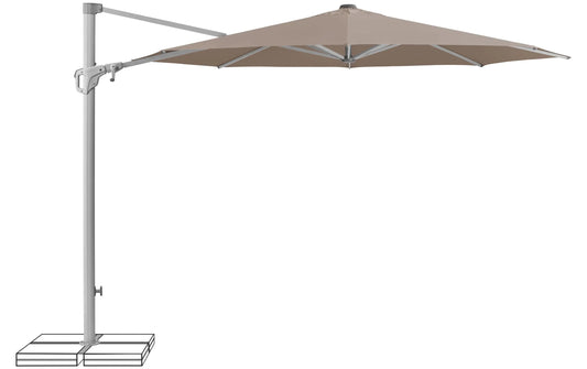 Suncomfort by Glatz Sonnenschirm Familyflex Helltaupe