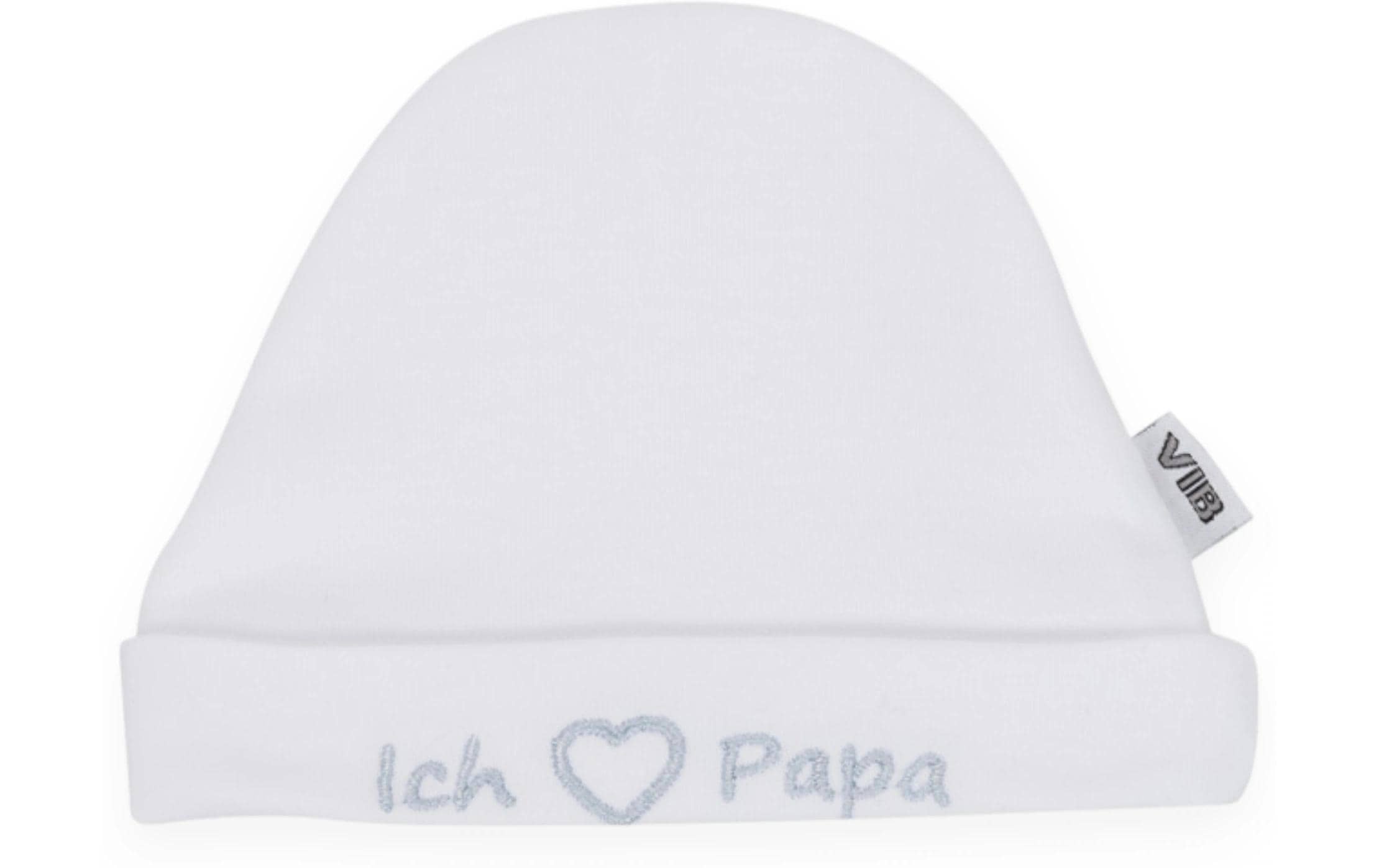 Very Important Baby Mütze Ich Herz Papa Weiss