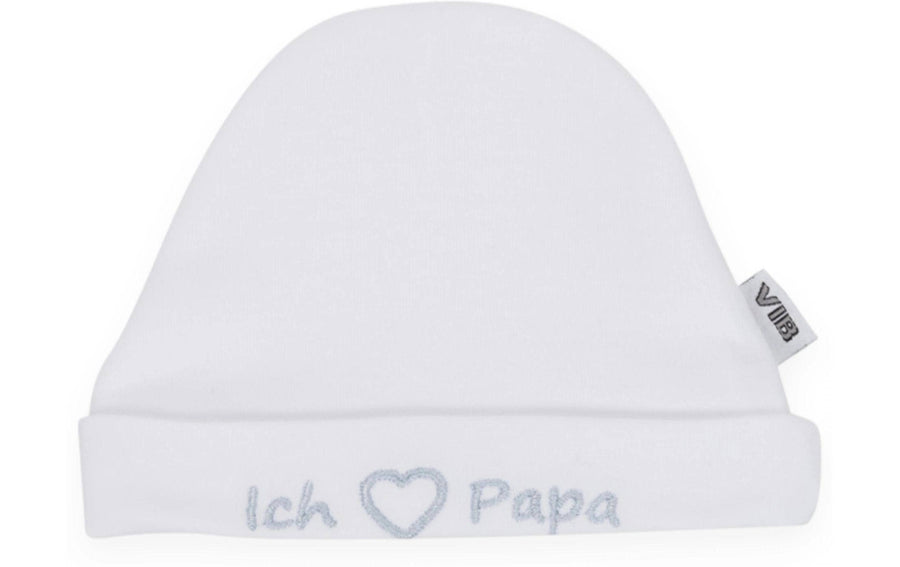 Very Important Baby Mütze Ich Herz Papa Weiss