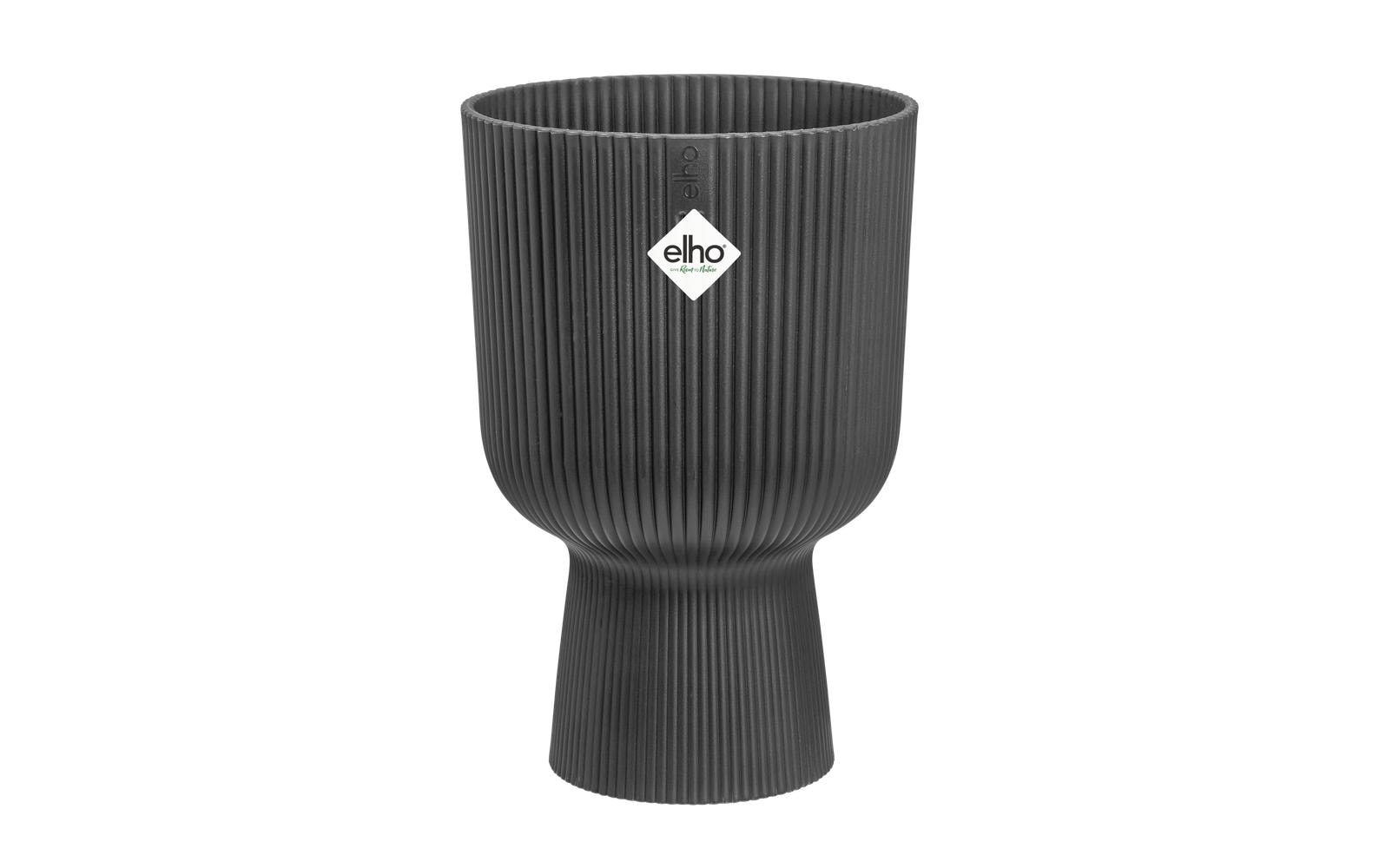 Elho Vibes Fold Coupe Blumentopf aus recyceltem Kunststoff in Schwarz, 30 cm Durchmesser Garten & Outdoor > Pflanzen > Pflanzengefäße Elho
