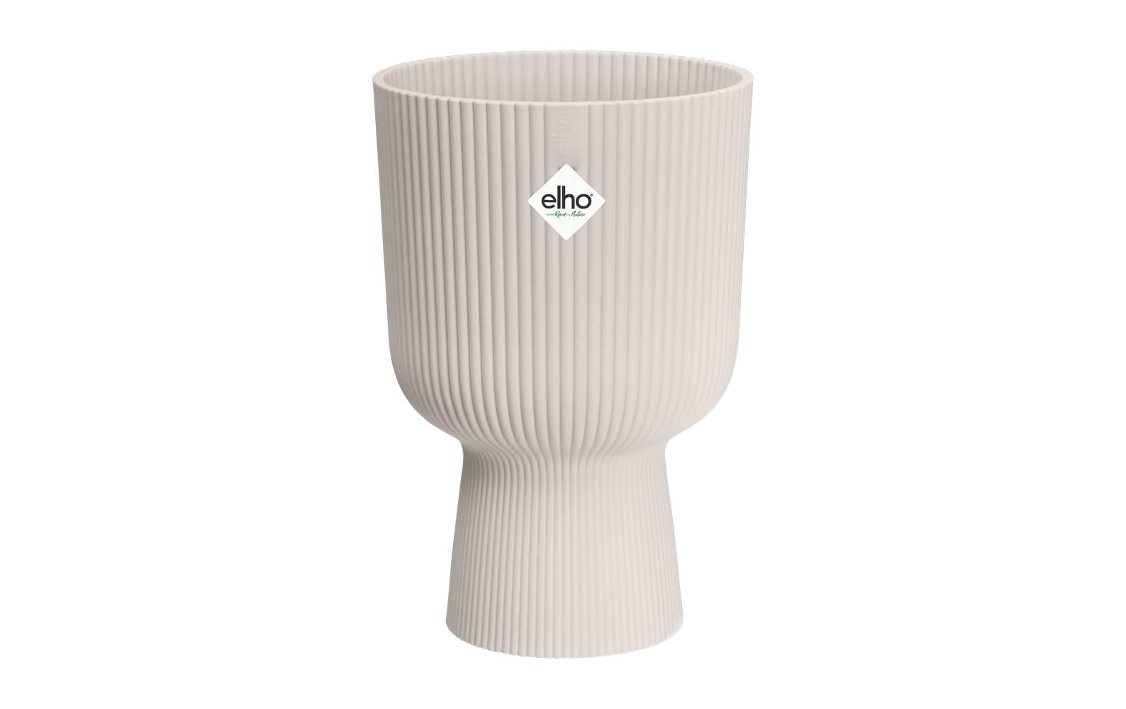 Elho Blumentopf Vibes Fold Coupe aus recyceltem Kunststoff in Weiß, 30 cm Garten & Outdoor > Pflanzen > Pflanzengefäße Elho