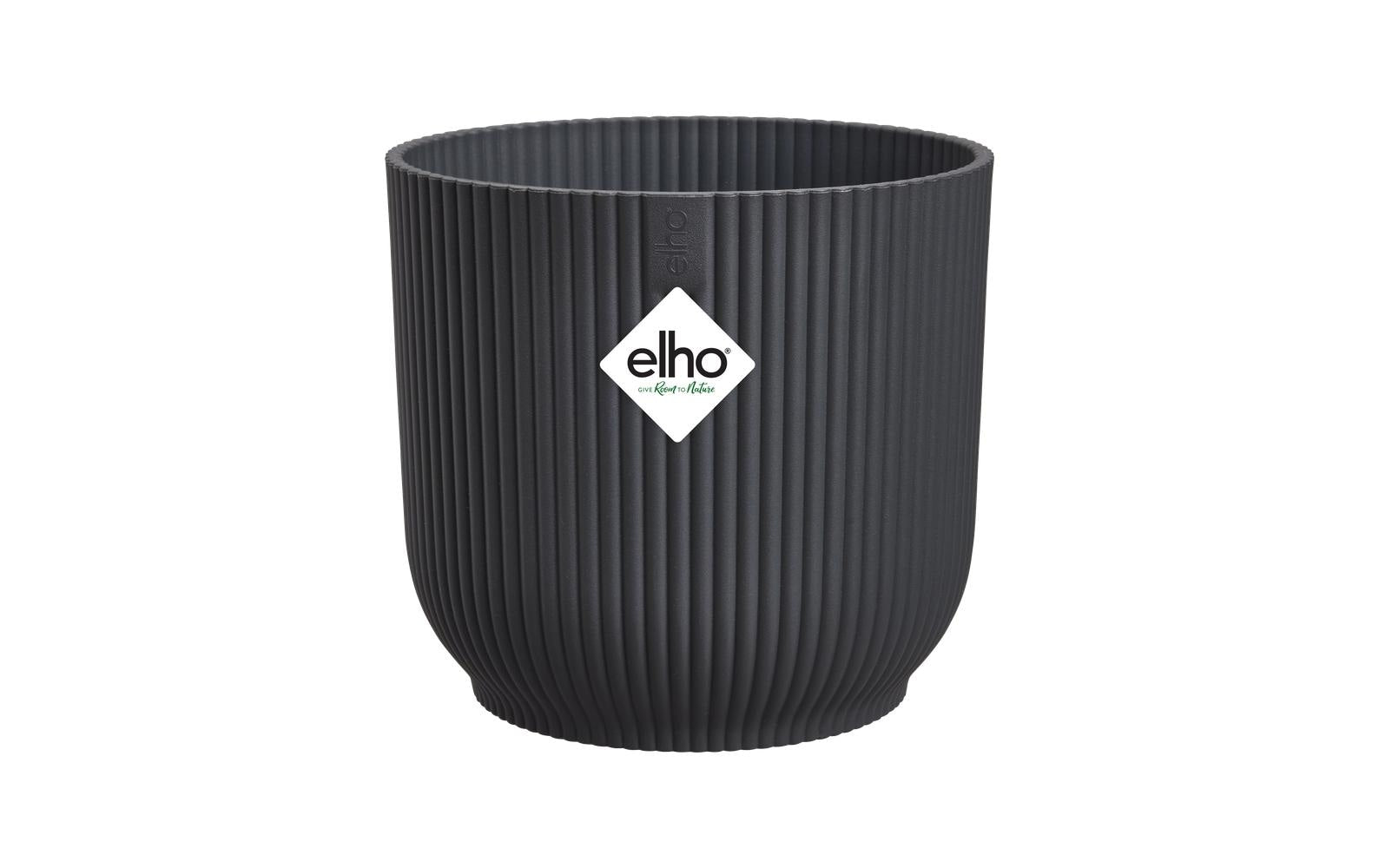 Elho Blumentopf Vibes Fold Rund Schwarz Recycelter Kunststoff 47 cm Garten & Outdoor > Pflanzen > Pflanzengefäße Elho