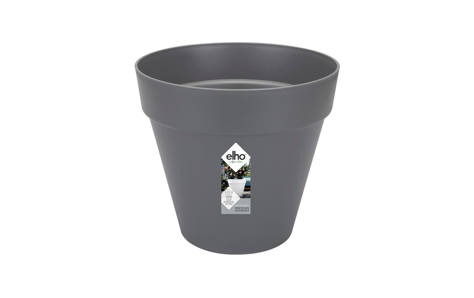 Elho Pflanzentopf Loft Urban Rund Recycelter Kunststoff Schwarz 70 cm Garten & Outdoor > Pflanzen > Pflanzengefäße Elho