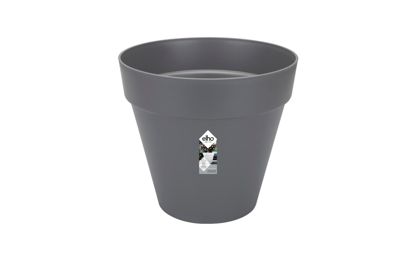 Elho Pflanzentopf Loft Urban Schwarz Recycelter Kunststoff 40 cm mit Rollen Garten & Outdoor > Pflanzen > Pflanzengefäße Elho