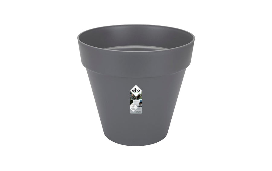 Elho Pflanzentopf Loft Urban Schwarz Recycelter Kunststoff 40 cm mit Rollen Garten & Outdoor > Pflanzen > Pflanzengefäße Elho