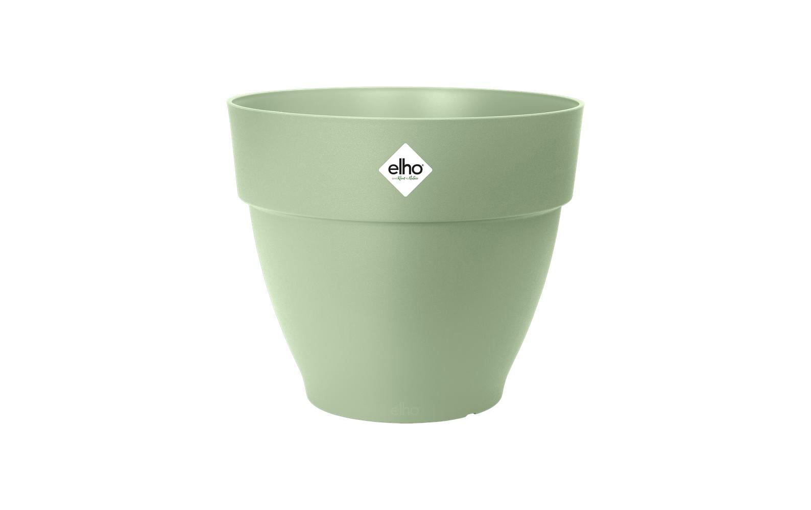 Elho Vibia Campana Rund Pflanzentopf aus recyceltem Kunststoff in Grün, 40 cm Garten & Outdoor > Pflanzen > Pflanzengefäße Elho
