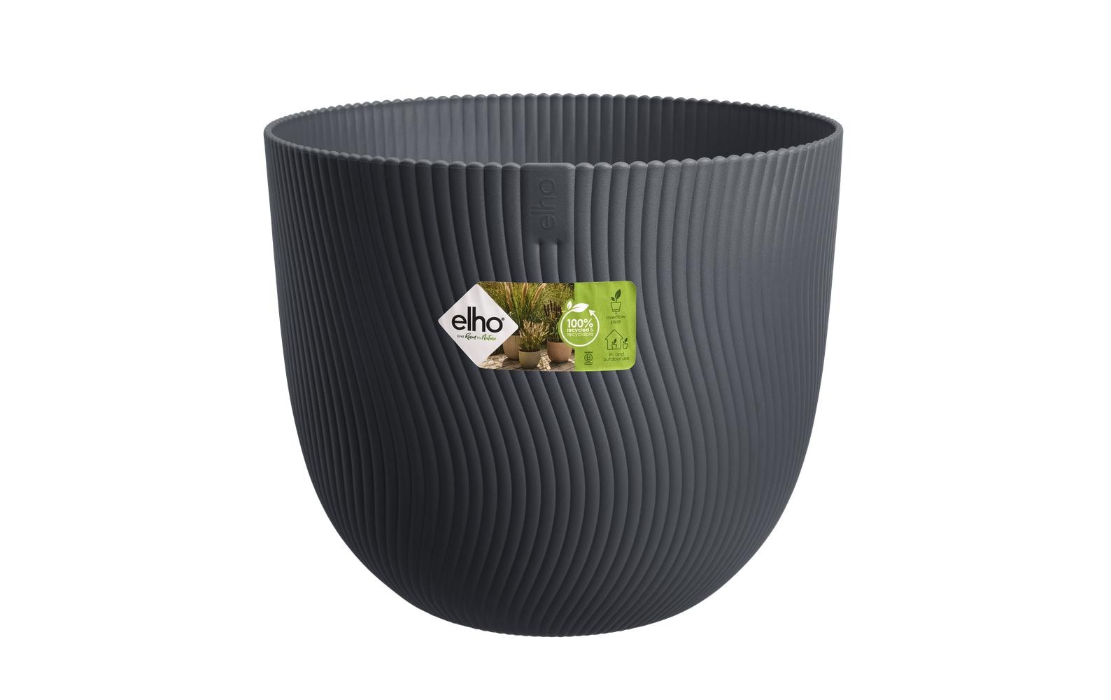 Elho Pflanzentopf Sereh Rund aus recyceltem Kunststoff Schwarz 60 cm Garten & Outdoor > Pflanzen > Pflanzengefäße Elho