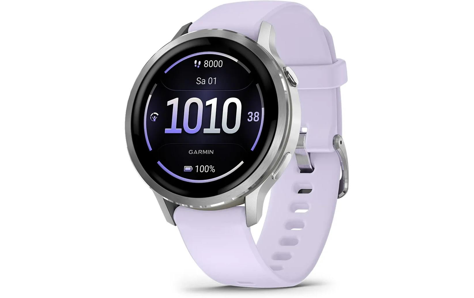 GARMIN GPS-Sportuhr Venu 4 - 41 mm Silbergrau/Lavender