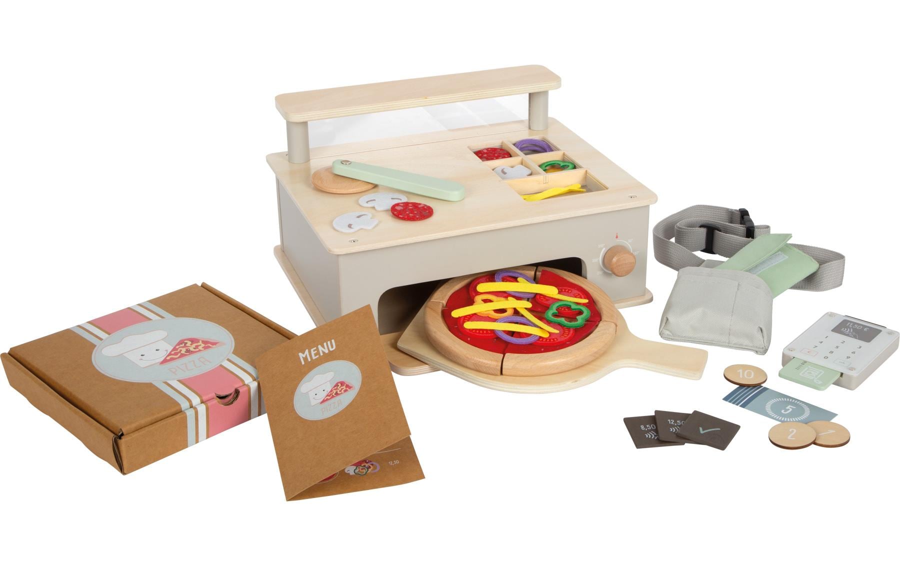 small foot Spiel-Lebensmittel Pizzeria-Set