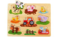Spielba Holzspielwaren Steckspiel Tiere mit Griffli