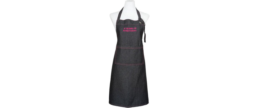 pad Kochschürze Denim Queen of Everything black, 80 x 70 cm