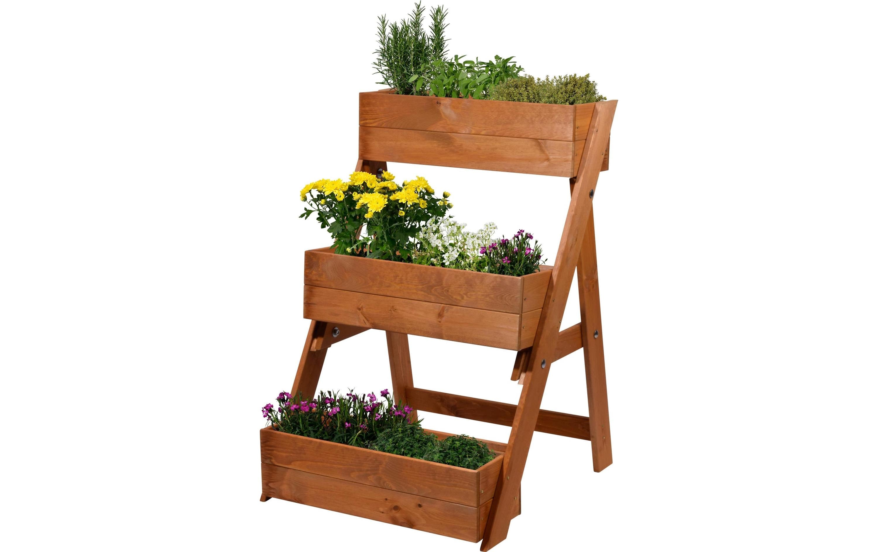 dobar Hochbeet Pflanztreppe 3-stufig