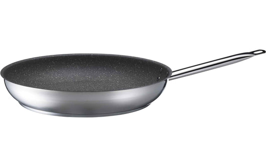 Mäser Bratpfanne PROFESSIONAL GR, 36 cm, silberfarben mit dunkler beschichteter Innenfläche