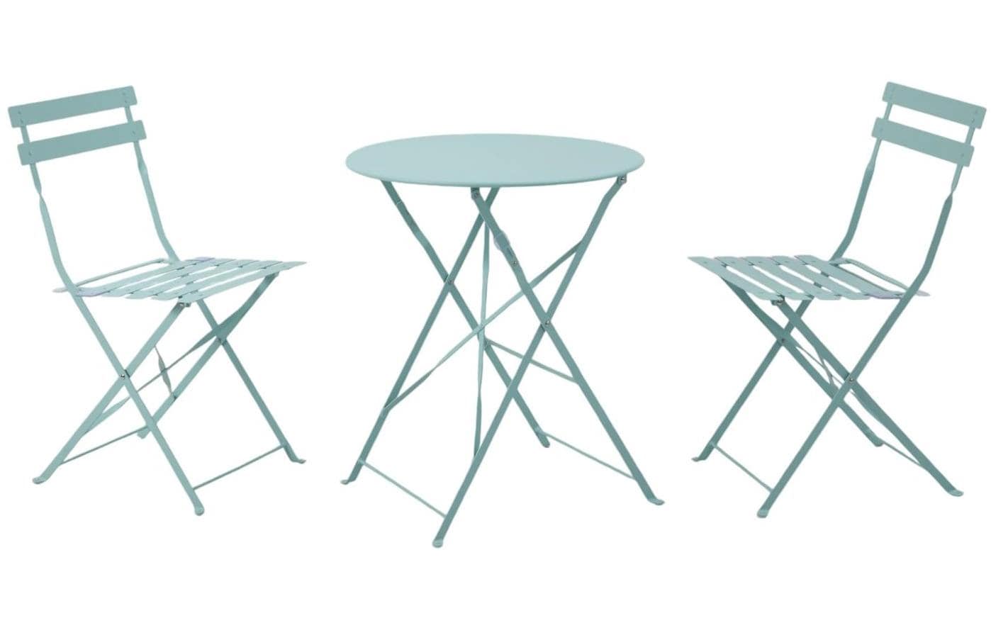 Dameco Bistro-Set Türkis Matt Metall