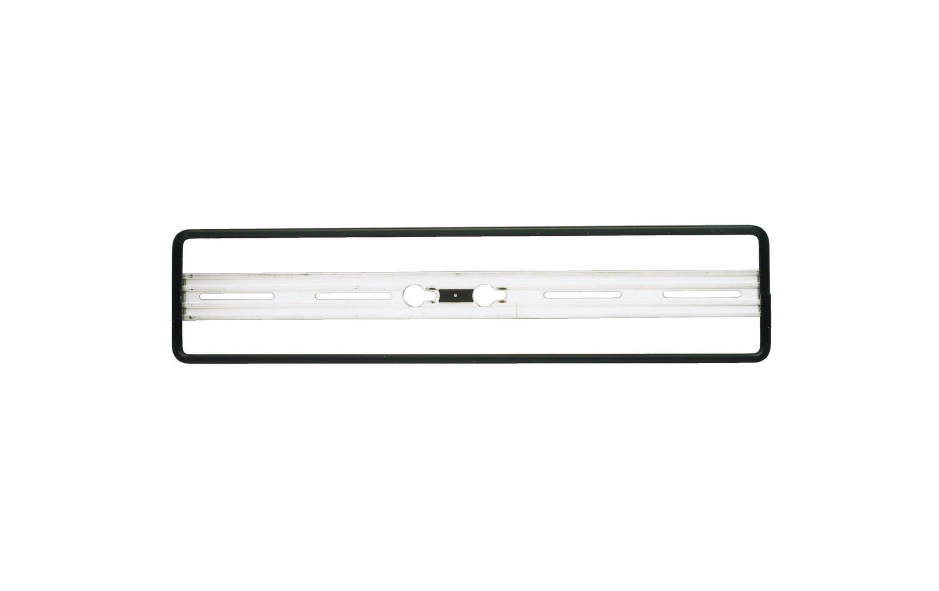Nummernrahmen, schwarz, 50 × 11 cm Als Fix- und Wechselhalter, aus Aluminium