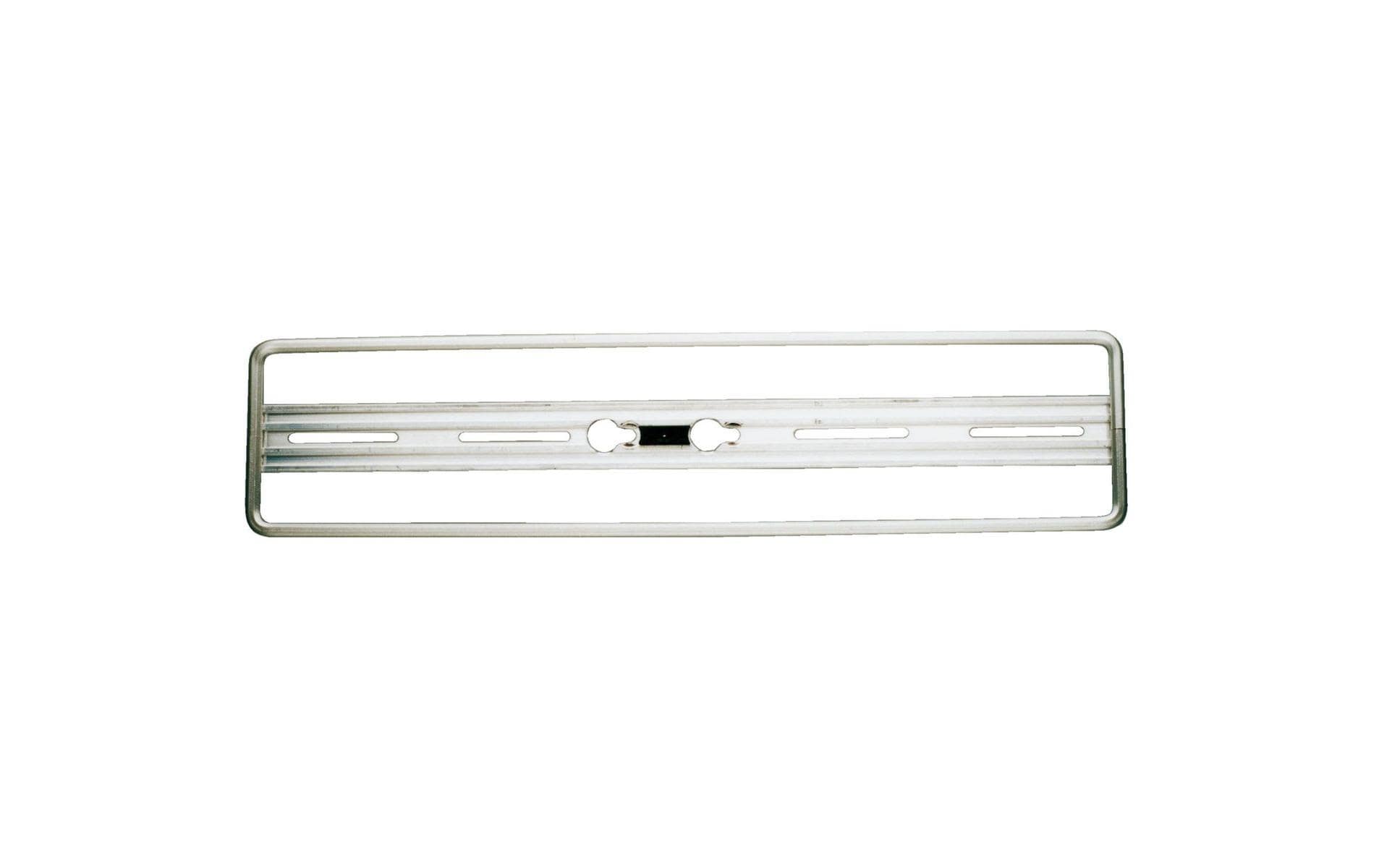 Nummernrahmen, silber, 50 × 11 cm Als Fix- und Wechselhalter, aus Aluminium