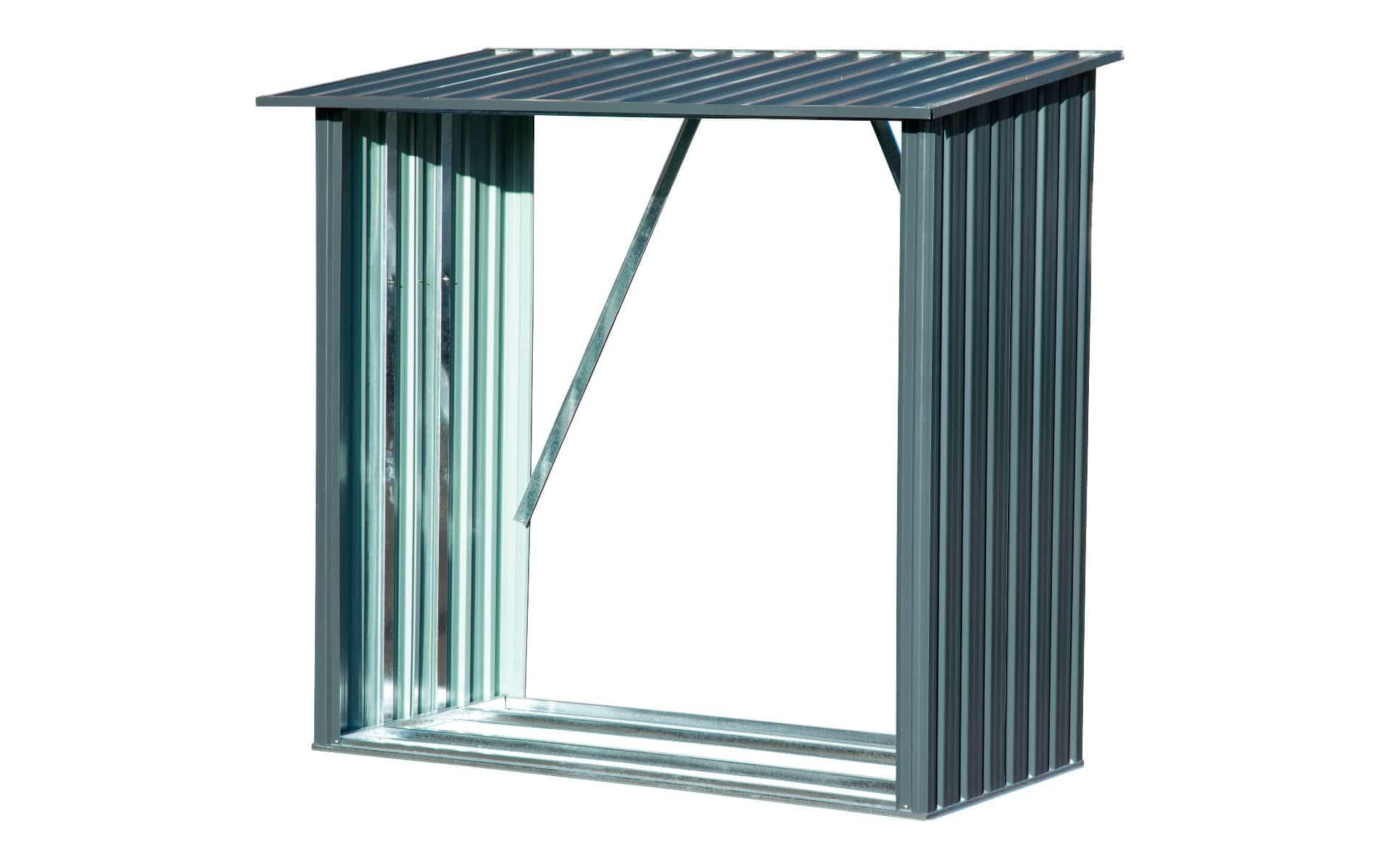 Madera Kaminholzregal Metall Anthrazit Brennholzunterstand Garteneinrichtung dobar