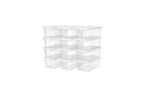 Songmics Schuhboxen stapelbar, 12er Set Transparent/Weiss