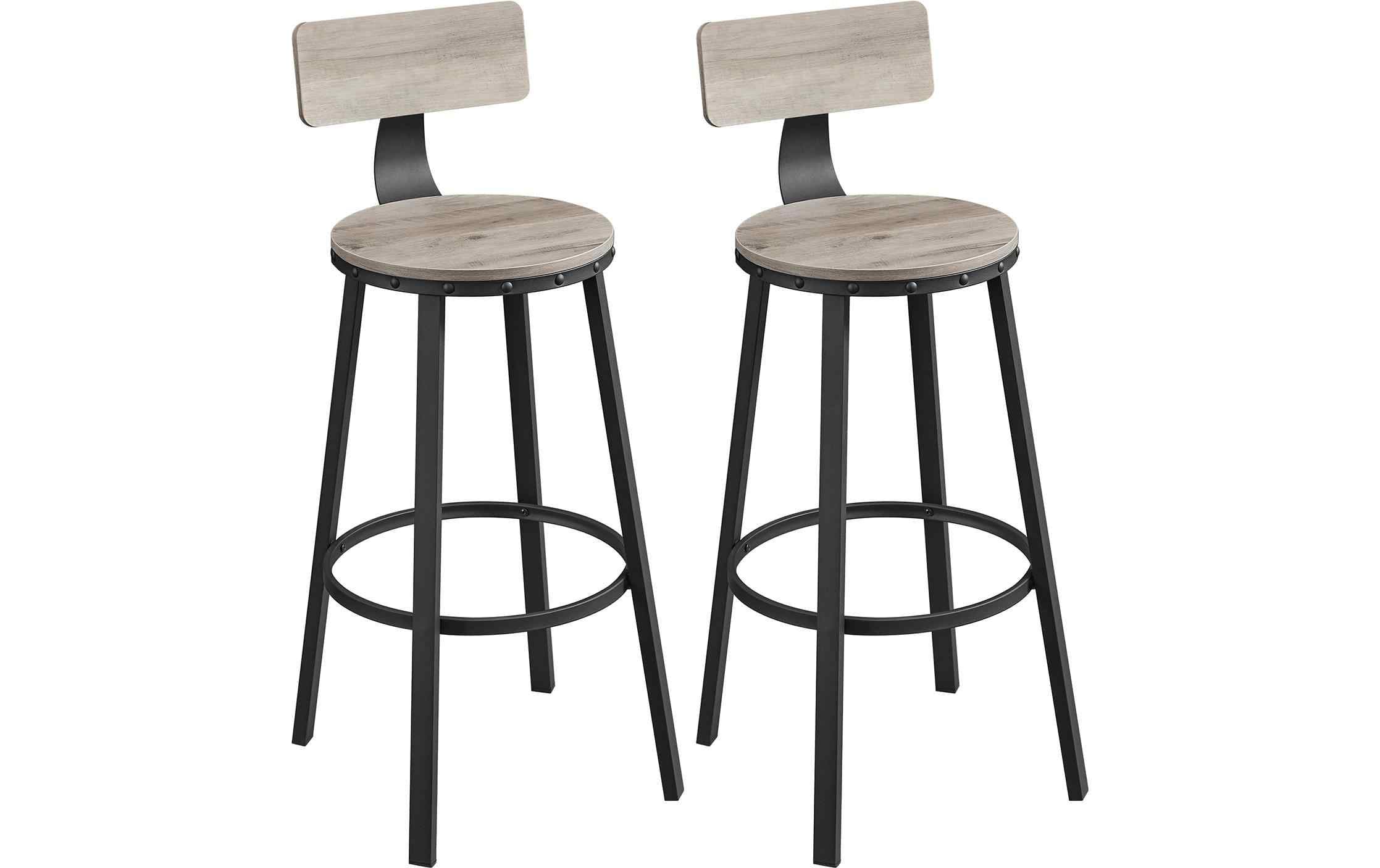 Vasagle Barhocker Schwarz/Grau
