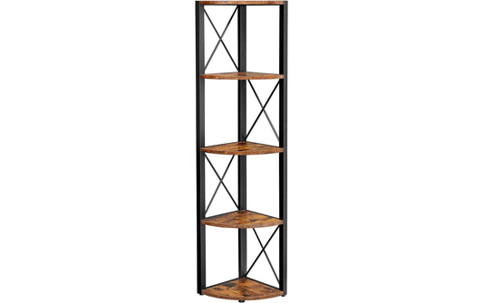 VASAGLE Regal mit 5 Ebenen Schwarz/Braun