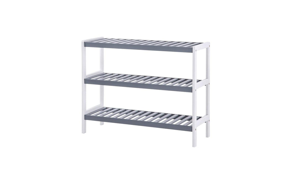 Songmics Schuhregal Bambus/Weiss