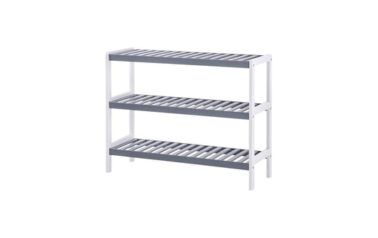 Songmics Schuhregal Bambus/Weiss