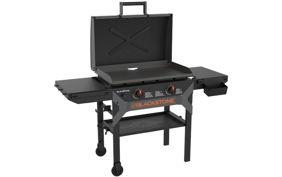 Eisenschmiedete Gasgrill 28 Zoll mit Thermometer, Orange und Schwarz Grills & Feuerstellen Blackstone