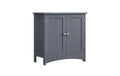 VASAGLE Waschbeckenunterschrank mit 2 Türen 60 x 60 cm, Grau
