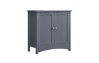 Vasagle Waschbeckenschrank Grau 60 x 60 x 30 cm Mitteldichte Holzfaserplatte (MDF), Grundmaterial: Holz