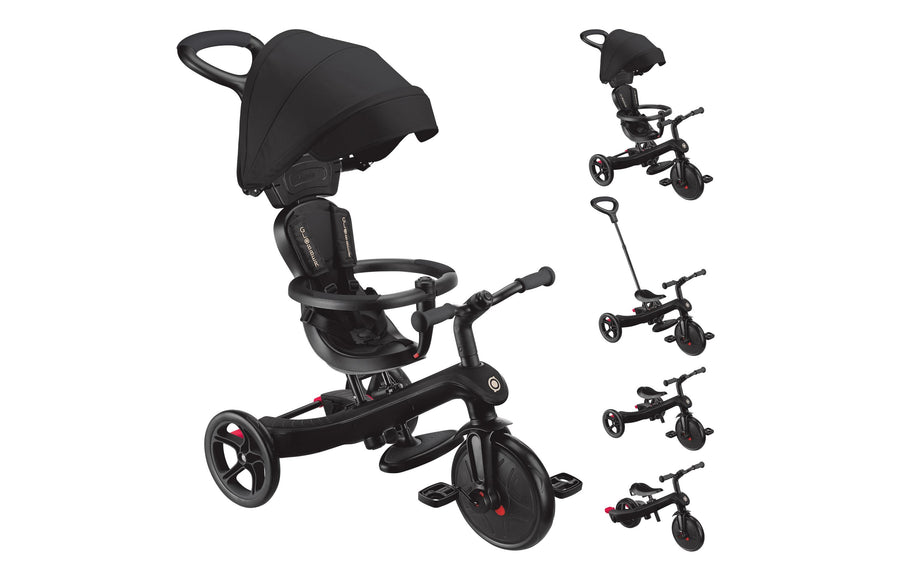 GLOBBER Dreirad Trike Explorer 4 in 1 Black