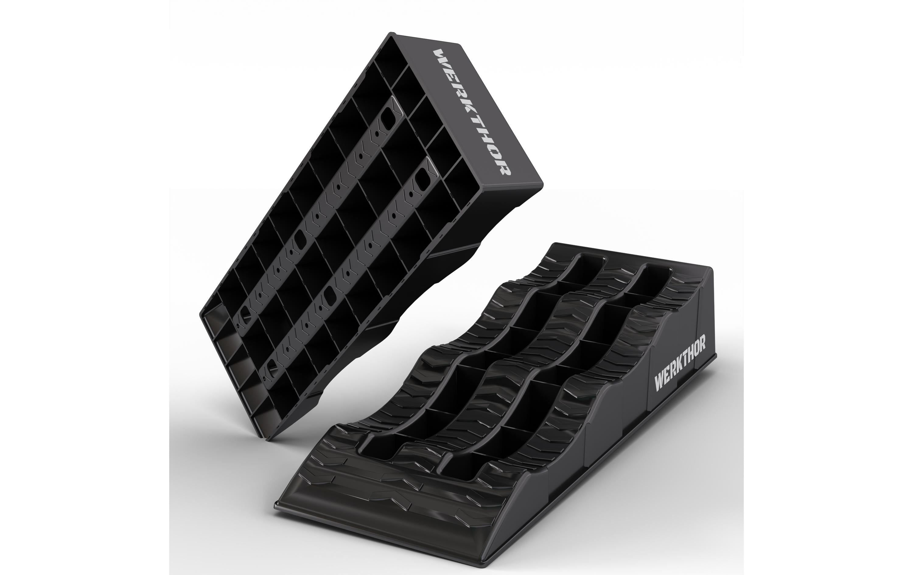 Werkthor Flache Auffahrkeile 2er Set, Schwarz