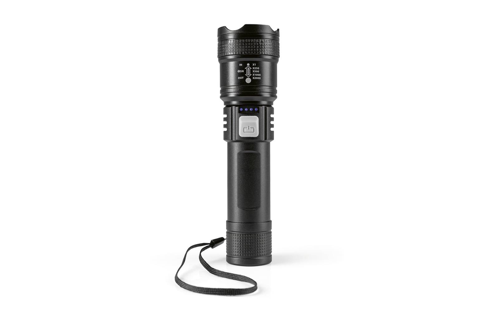 EASYmaxx Taschenlampe wiederaufladbar 3.7 V schwarz inkl. USB-Kabel