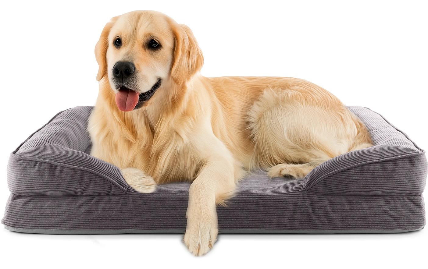 Lumaland Hundebett Indoor Cord L Grau