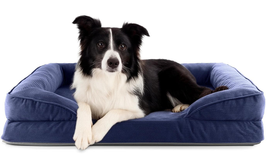 Lumaland Hundebett Indoor Cord M Dunkelblau