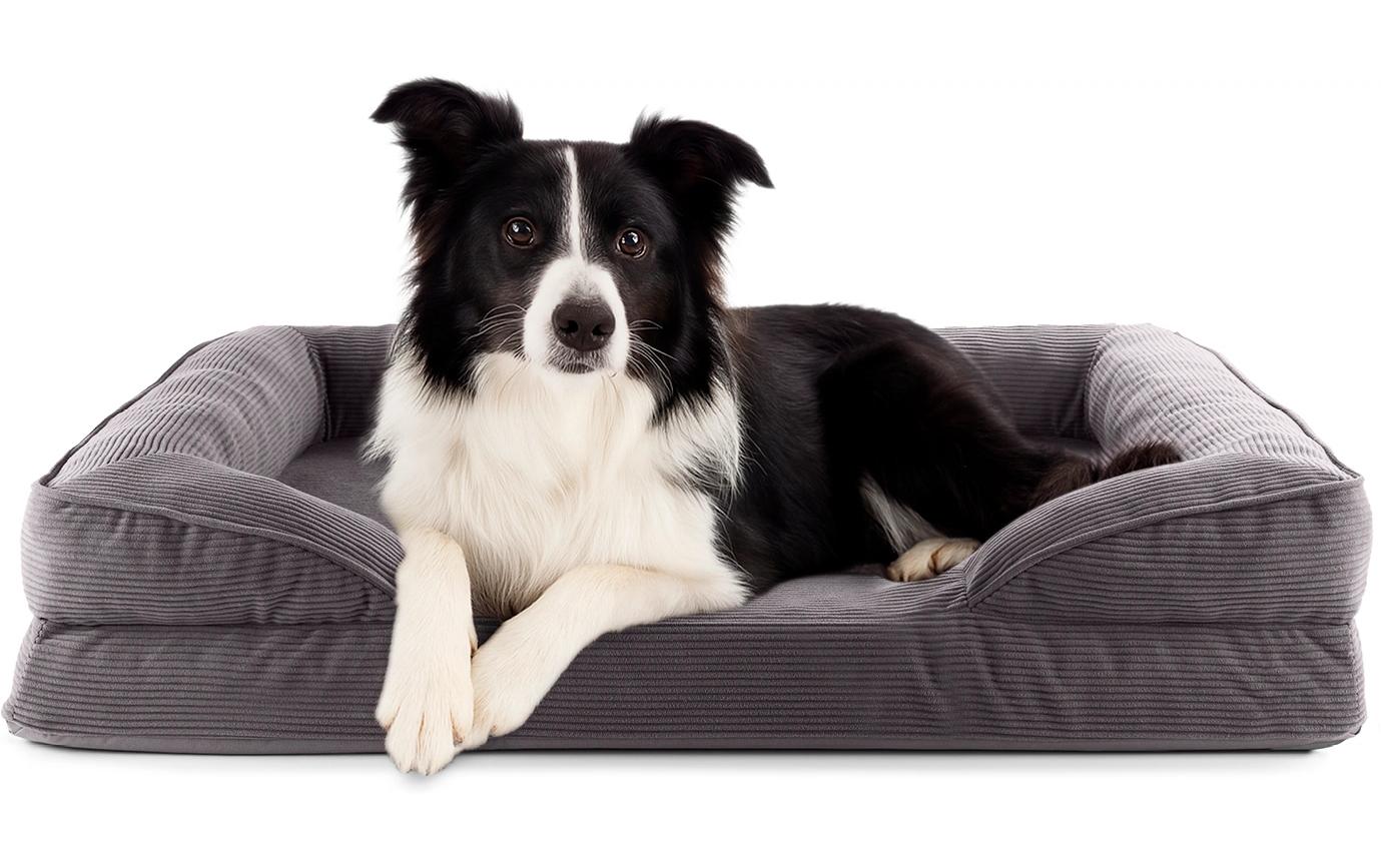 Lumaland Hundebett Indoor Cord M Grau