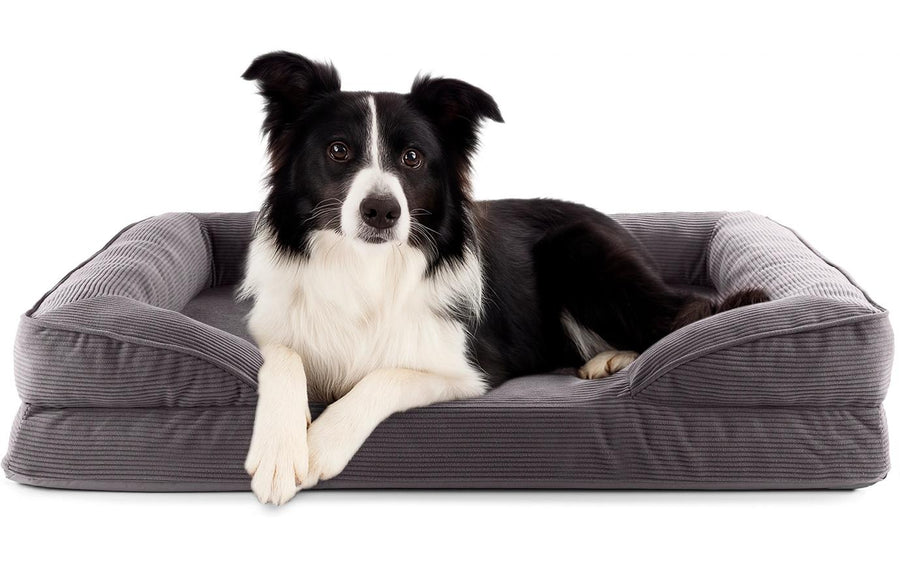 Lumaland Hundebett Indoor Cord M Grau